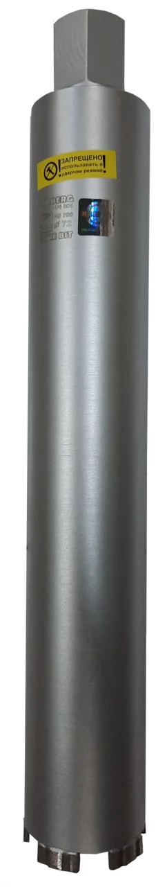 Коронка алмазная 72*450 Laser 1 1/4 UNC HD709 Hilberg