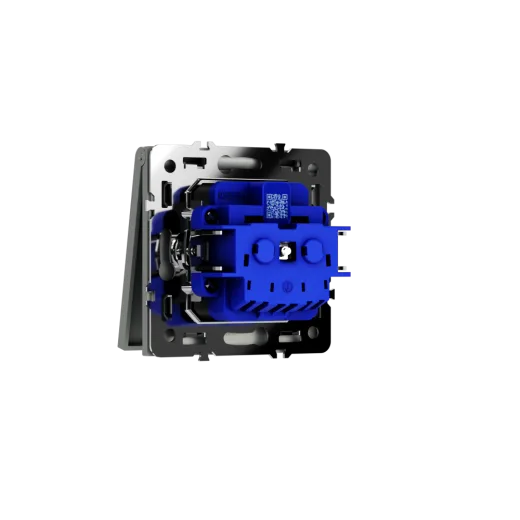 Розетка встраиваемая Voltum S70 с заземлением, защитными шторками и крышкой 16А, (сталь) — фото 16
