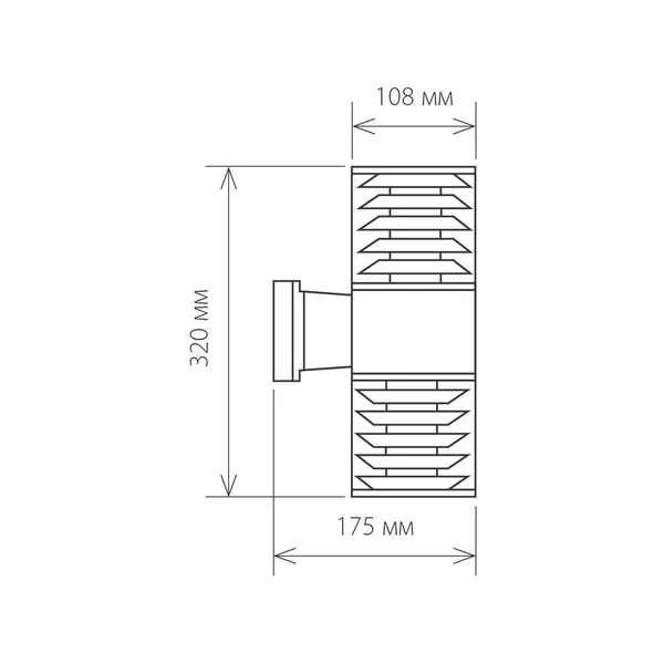 Уличный настенный светильник 2*E27 черный IP54 (a032609) Elektrostandard — фото 3