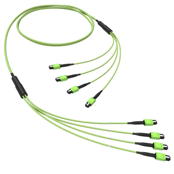 Оптическая магистральная сборка 48 ОВ 50/125 OM5, 4xMTP PRO(12)m/4xMTP PRO(12)m, тип В, 500 м DKC