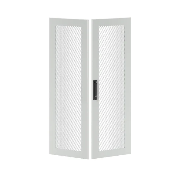 Дверь перфорированная двухстворчатая для IT-CQE 1400 x 800 RAL7035 DKC