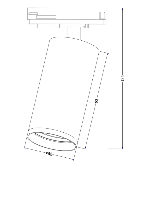 Светильник трековый 1*GU10 10Вт Черный IP20 Focus S TR020-1-GU10-B Technical Maytoni — фото 3