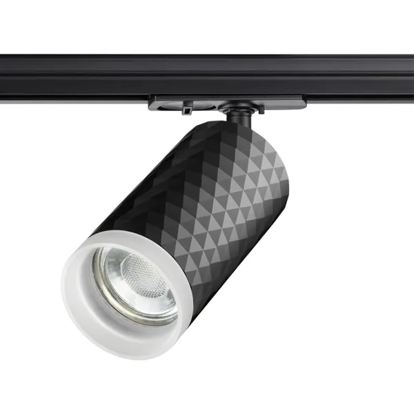 Св-к трековый однофазный двухжильный IP20 GU10 9W 220V BRILL черный NOVOTECH