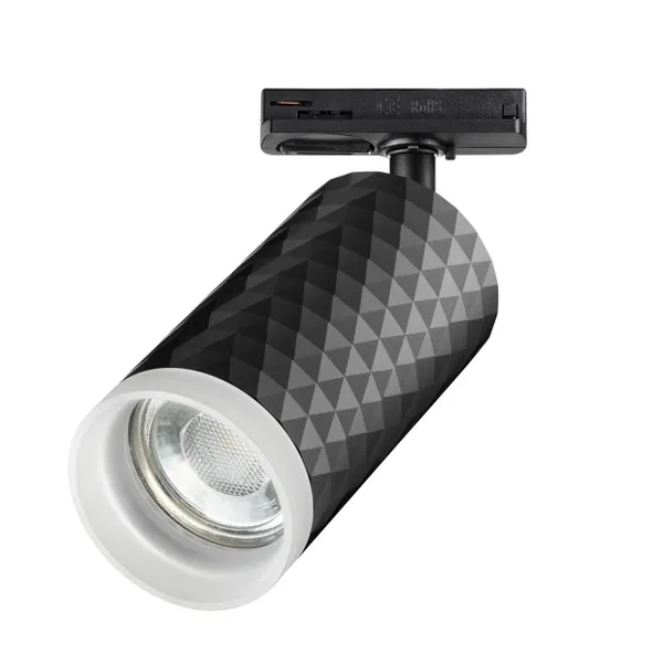 Св-к трековый однофазный двухжильный IP20 GU10 9W 220V BRILL черный NOVOTECH — фото 4