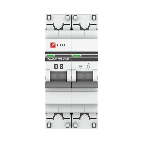 Выключатель автоматический ВА МОД 2П 8А D 4,5кА PROxima EKF — фото 4