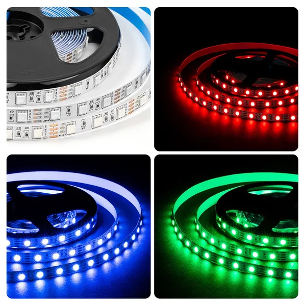 LSE-271 Светодиодная лента 12В, 14,4Вт/м, RGB, smd5050, 60д/м, IP20, ширина подложки 10мм, 5м OGM APEYRON — фото 6
