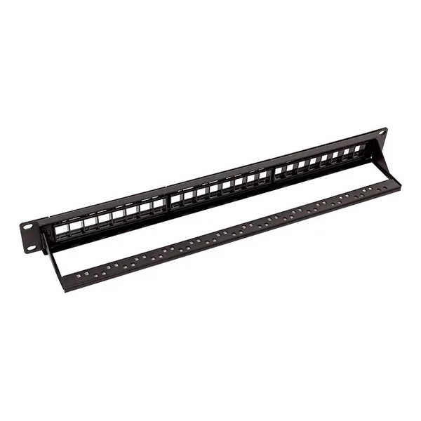 Патч-панель модульная TERACOM PRO 19'' 1U неэкранированная 24 порта с органайзером (пустая) EKF — фото 3