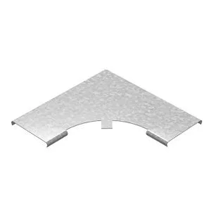 Крышка к углу плоскому плавному универсальному 90 град. к лотку 300, толщ. 1,0 мм, Сендзимир цинк Ostec — фото 2