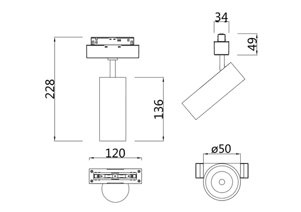 Светильник трековый 13Вт 4000K Белый IP20 Focus LED TR019-2-10W4K-W Technical Maytoni — фото 5