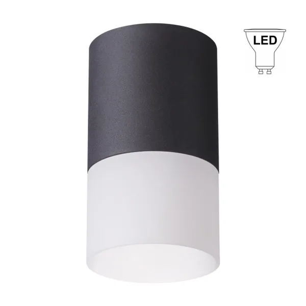 Св-к накл.IP20 GU10 9W 220-240V ELINA черный NOVOTECH