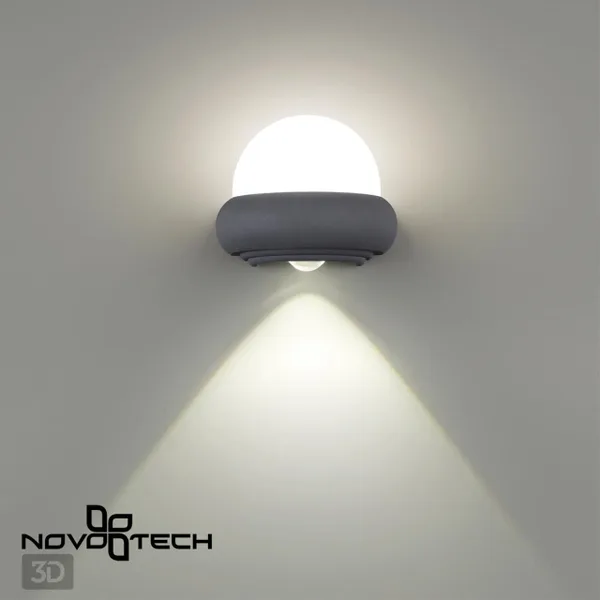 Ландшафтный настенный св-к IP54 LED 4000K 7W 85-265V CALLE темно-серый NOVOTECH — фото 3