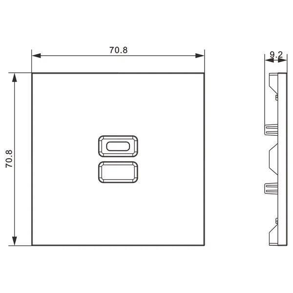 Donel S08 слоновая кость накладка для розеток USB, серия DB — фото 2