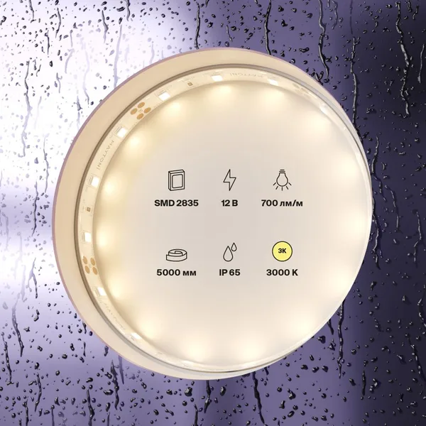 Лента светодиодная 12В 2835 7,2Вт/м 60LED/м 3000K 5м IP65 Technical Maytoni — фото 2