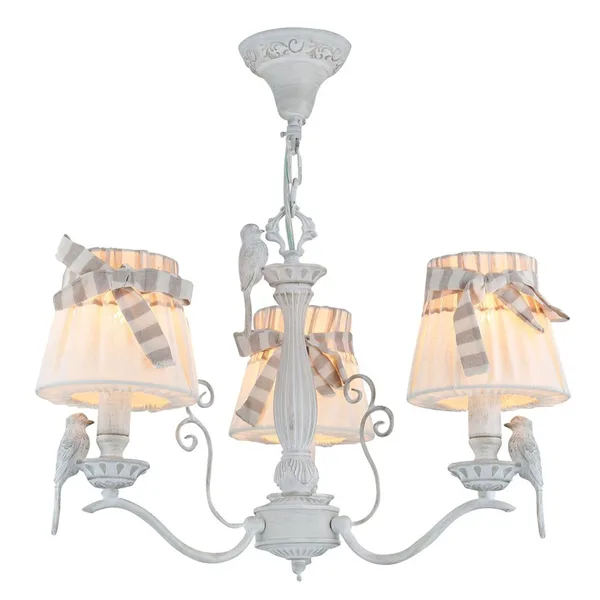 Люстра 3*E14 40Вт Белый Антик IP20 Bird ARM013-03-W Maytoni
