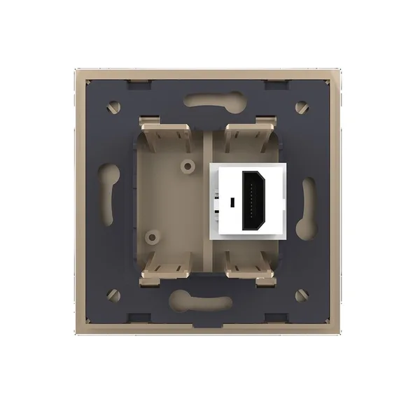 Розетка HDMI Золотая Livolo — фото 4