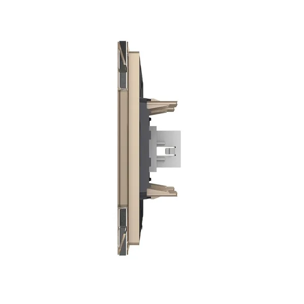 Розетка HDMI Золотая Livolo — фото 3