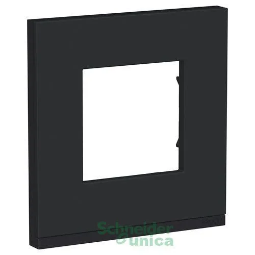Unica Pure Рамка горизонтальная 1 пост . каучук/антрацит IP21 Schneider Electric Systeme Electric (Schneider Electric) — фото 2