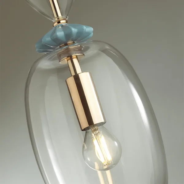 Подвес E14 1*40W BIZET золото/разноцветн./керамика/стекло B ODEON LIGHT — фото 6