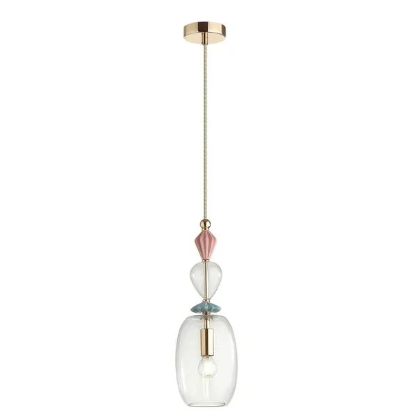 Подвес E14 1*40W BIZET золото/разноцветн./керамика/стекло B ODEON LIGHT — фото 5