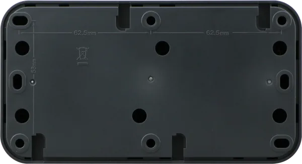 Donel W55 Розетка 2-я с защ.крышк, 2К+З., накладная, антрацит, IP55, серия (тип) DIP55 — фото 4