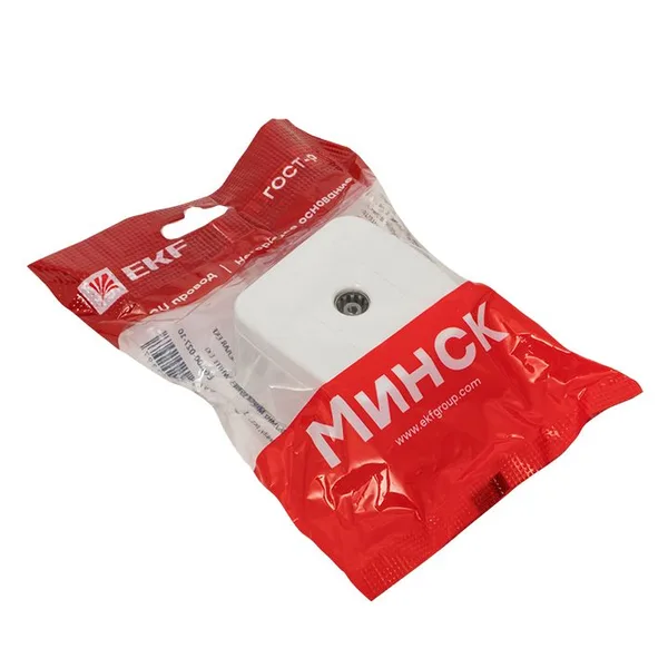 Минск Розетка TV 1-местная ОП 75Ом 5-862МГц белая Basic EKF — фото 3