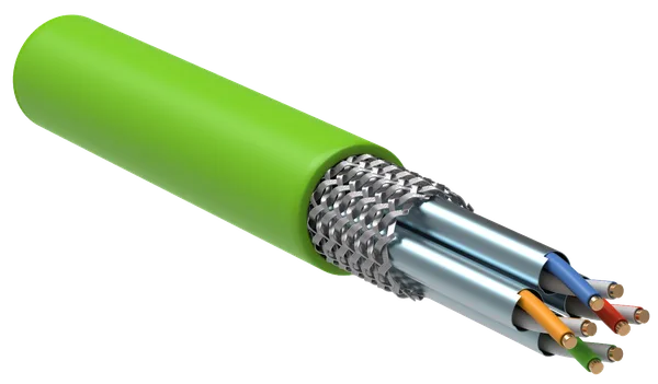 ITK Витая пара S/FTP кат.7 4х2х23AWG solid LSZH нг(А)-HFLTx зеленый (305м)