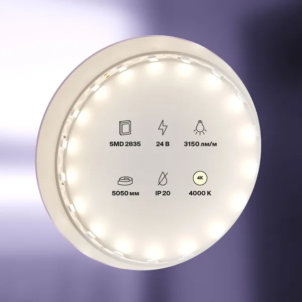 Лента светодиодная 24В 5050 12Вт/м 60LED/м 4000K 5м IP20 Technical Maytoni — фото 2
