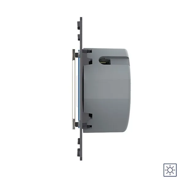 Выключатель Quadro 2 клавиши сухой контакт Золотой (механизм) Livolo — фото 3