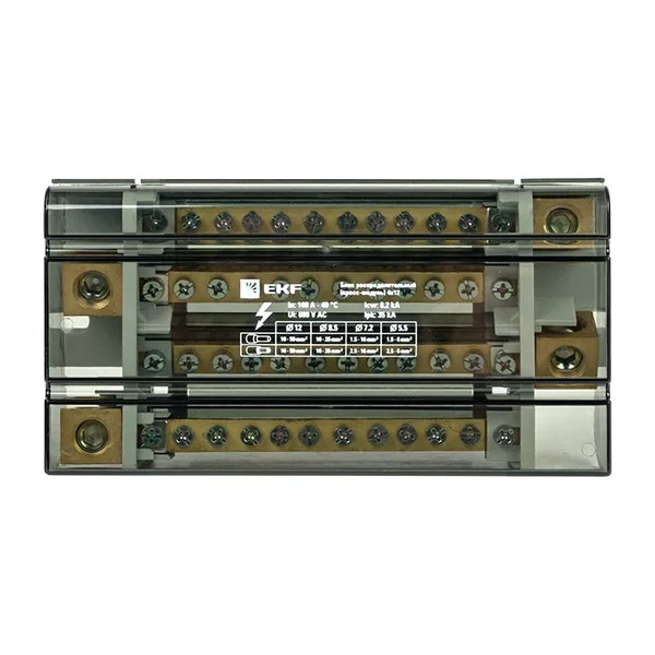 Блок распределительный (кросс-модуль) 160A (4x12) PROxima EKF — фото 3