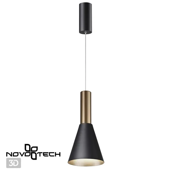 Св-к св/д накл.,провод 2м IP20 LED 4000K 15W 220V бронза светлая/черный ALBA B NOVOTECH — фото 3