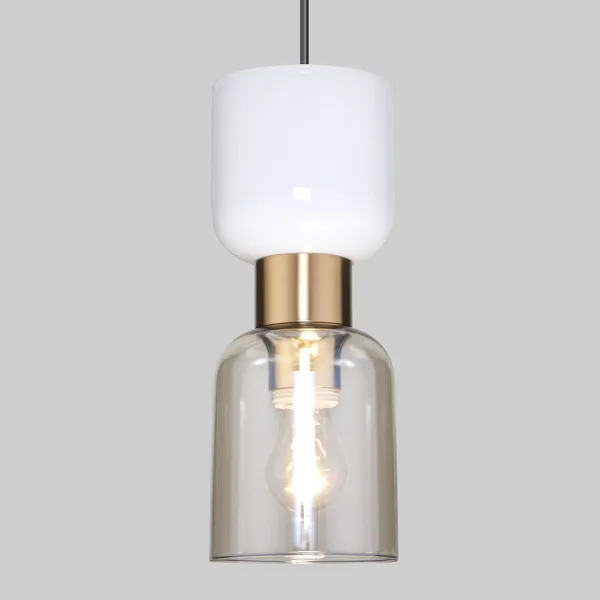 Подвесной светильник с плафоном 1*E27 60Вт латунь IP20 Tandem (50118/1 латунь) Eurosvet — фото 2
