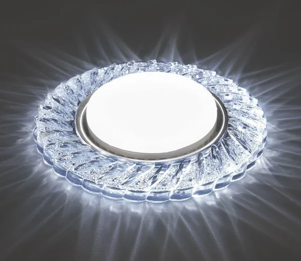Светильник встр. с белой LED подсветкой Feron CD4021 потолочный GX53 без лампы прозрачный хром — фото 2