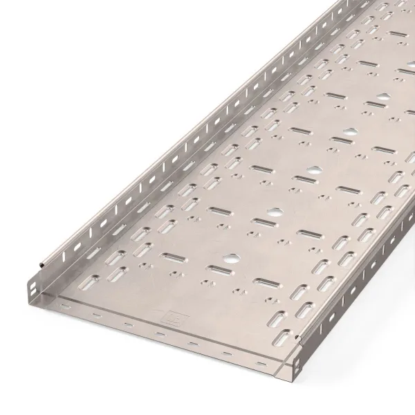 Лоток перфорированный Стандарт INOX (AISI 409) 400х50х3000 (1,0 мм) (6 м/уп) Промрукав