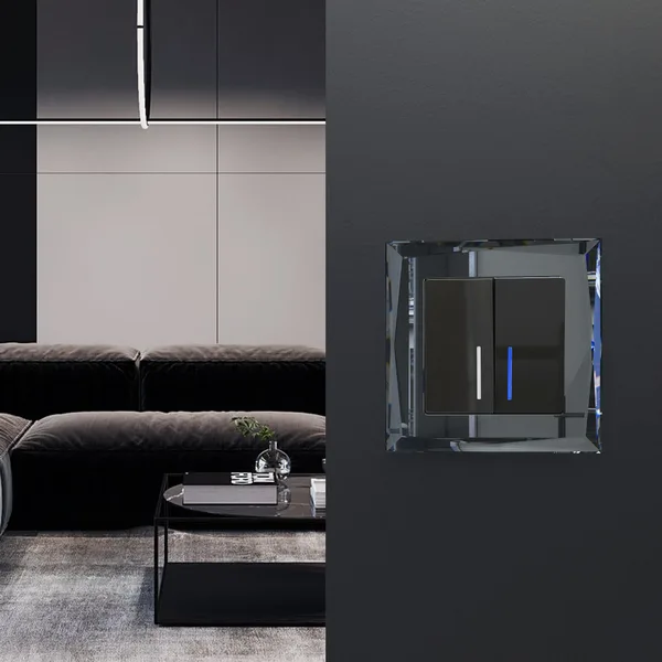 Diamant Рамка горизонт/вертик 1 пост . Черный IP20 Werkel — фото 6
