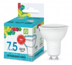 Лампа св/д T25 7,5W GU10 4000К Пластик Матовый ASD