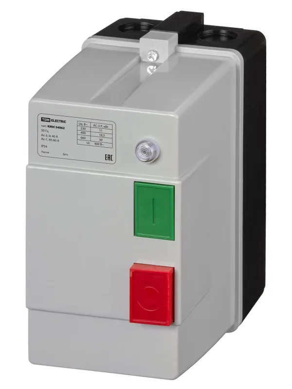 Контактор КМН34062 40А в оболочке с индикатором Ue=380В/АС3 IP54 TDM — фото 2