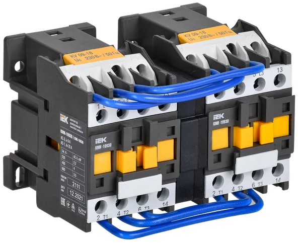 Контактор КМИ-10930 реверс 9А 230В/АС3 2НО IEK