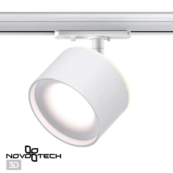 Св-к трековый с перекл.цв.темп.IP20 LED 3000К/4000К/6000К 12W вниз+3W вверх белый NOVOTECH — фото 4