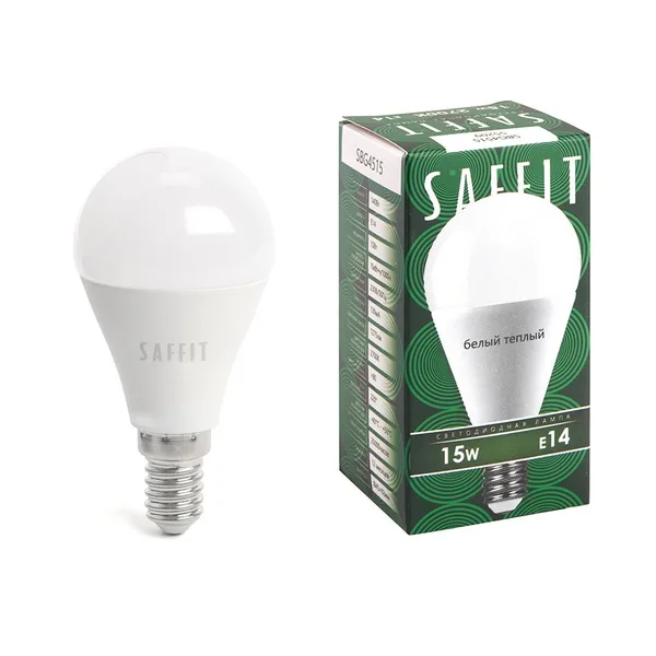 Лампа светодиодная SAFFIT SBG4515 Шарик E14 15W 2700K Feron