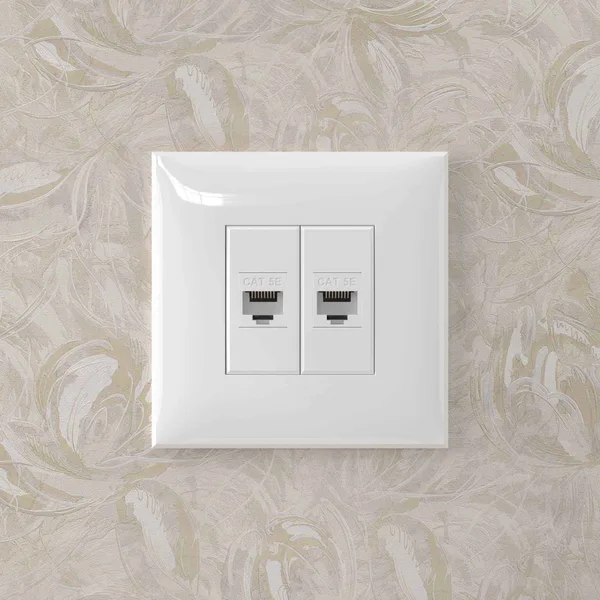 Компьютерная розетка RJ-45 без шторки в стену, кат.5е двойная, "Avanti", "Белое облако" DKC — фото 5