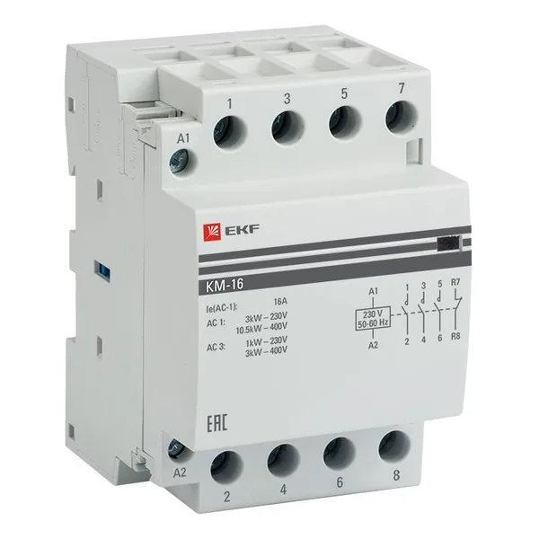 Контактор модульный КМ 16А 3NО+NC (3 мод) PROxima EKF