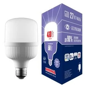 Лампа св/д NORMA высокомощн. 50W Е27 6500К Volpe