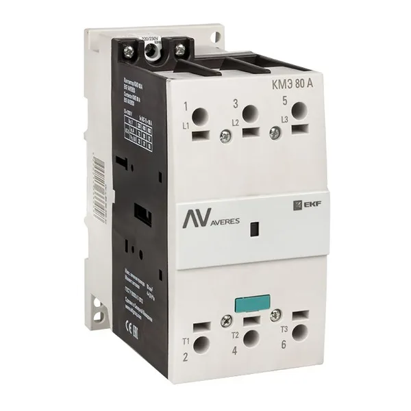 Контактор КМЭ 80А 400В АС AVERES EKF