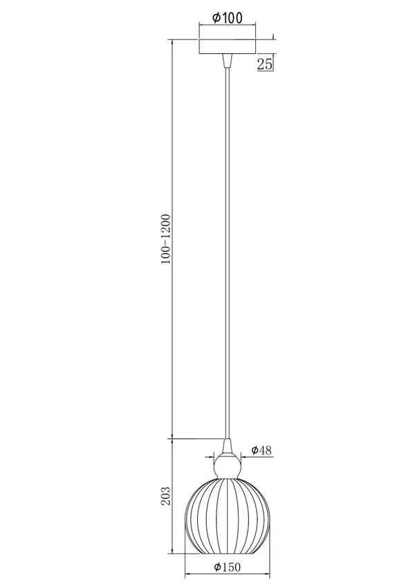 Подвесной светильник 1*G9 28Вт Латунь IP20 Karla P006PL-01BS Maytoni — фото 3
