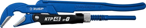 КТР-45, №0, ключ трубный, изогнутые губки ЗУБР — фото 2