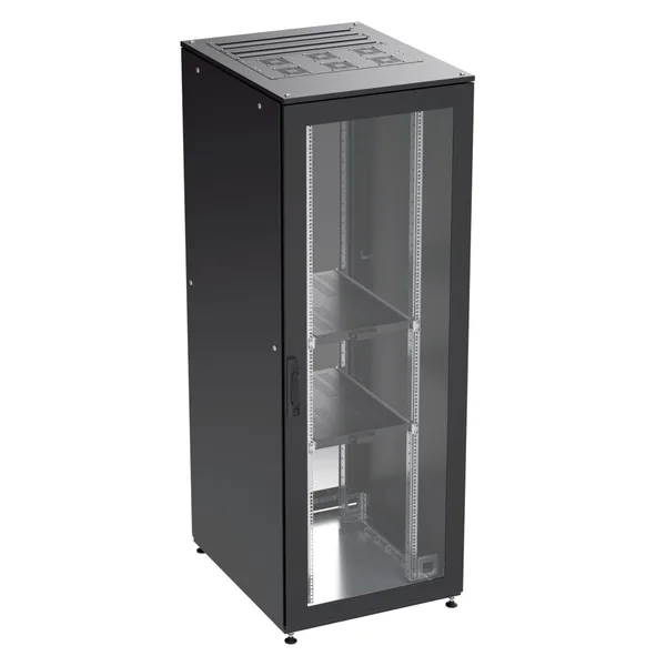 Собранный напольный 19" IT-CQE, 42U 800х800 двери стекло/сплошная, RAL 9005 DKC