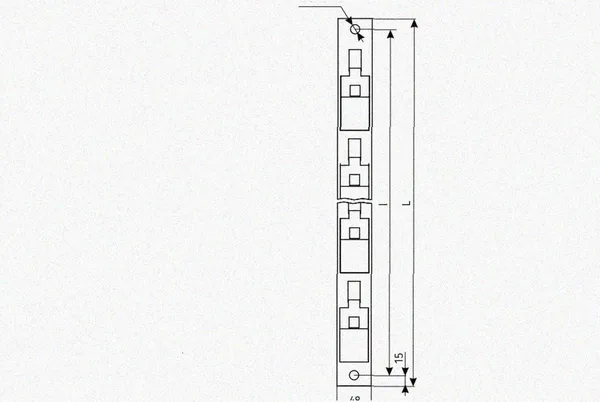 Стойка кронштейна рожкового прямолинейного К1350.001-06, краска, 8 рожков, L1065мм, S3,0 Курганский ЗЭМИ — фото 2
