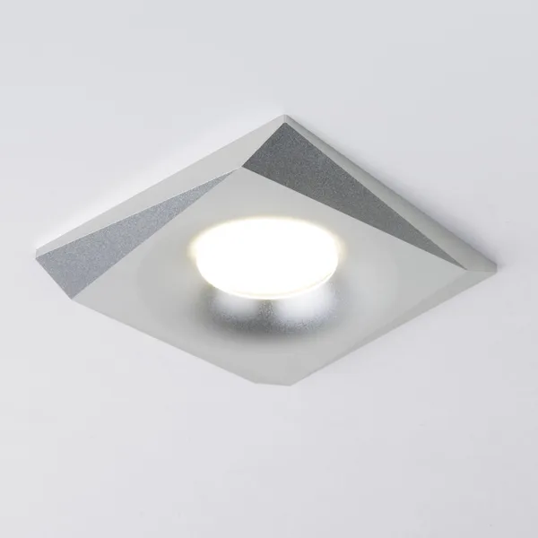 Встраиваемый точечный светильник GU10 серебряный IP20 (a053352) Elektrostandard