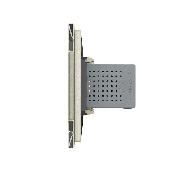 Розетка с двумя USB type-A, блоком питания 5В 2.1А 1 пост, цвет жемчужный Livolo — фото 3