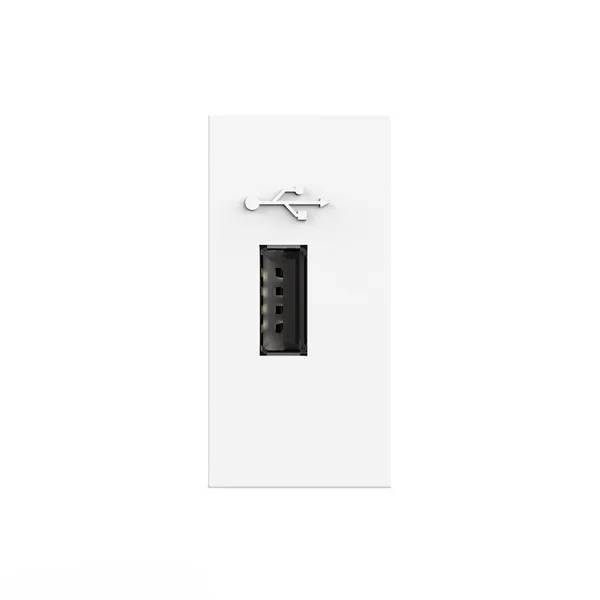 Розетка USB с блоком питания белая (механизм) Livolo — фото 2